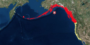 NOAA tsunami map