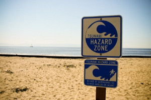 tsunami hazard sign